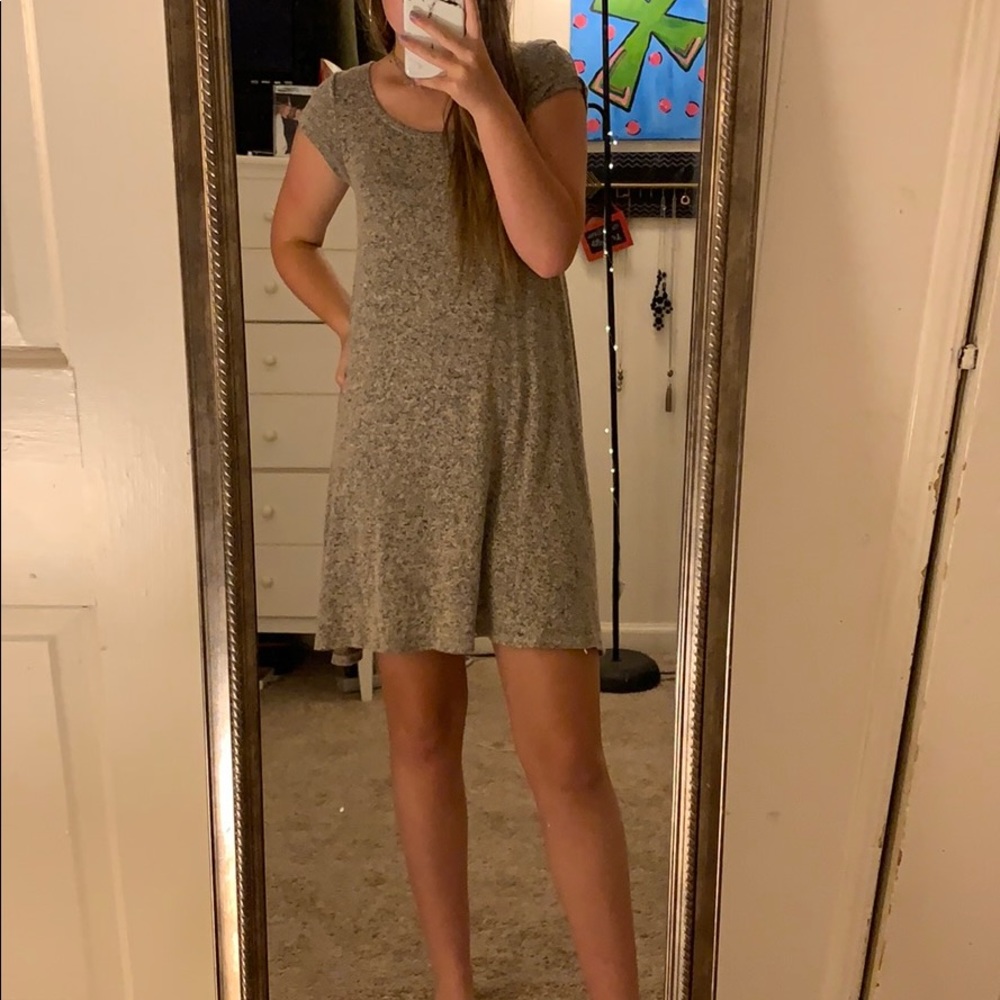 grayish t-shirt dress